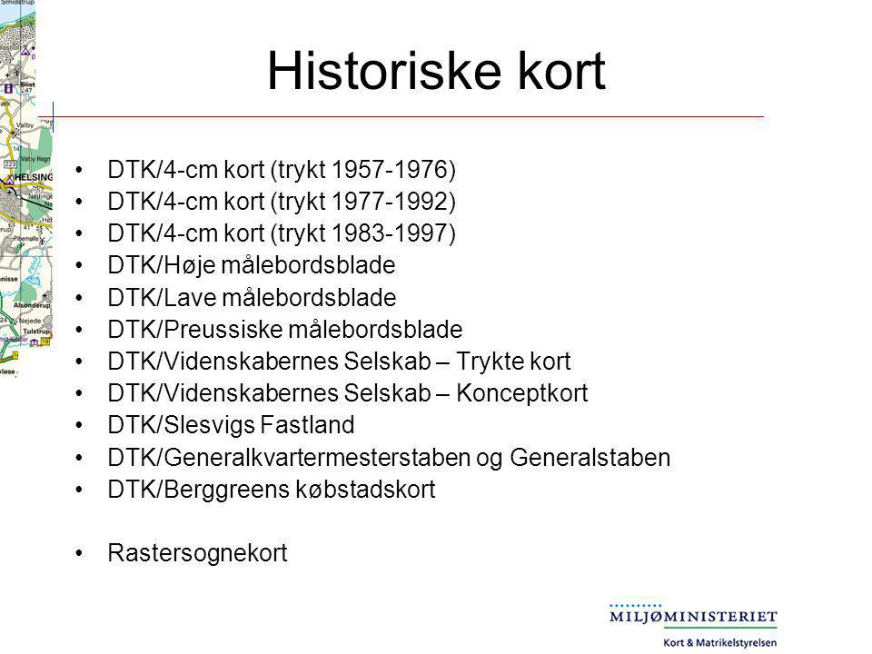 Historiske kort DTK/4-cm kort (trykt )
