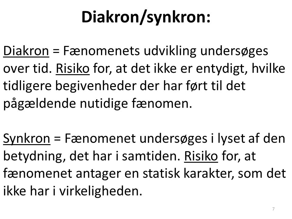 Diakron/synkron: