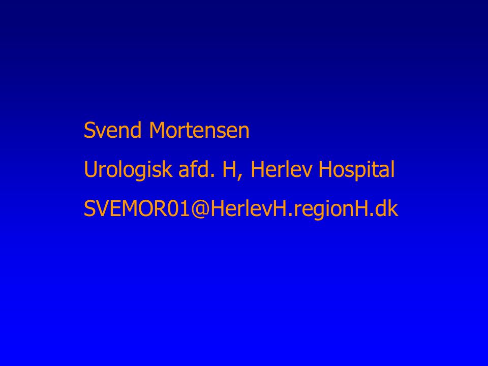 Svend Mortensen Urologisk afd. H, Herlev Hospital