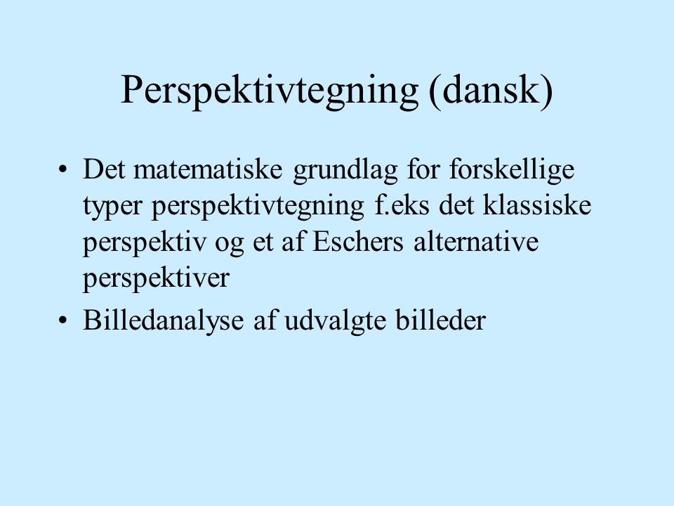 Perspektivtegning (dansk)