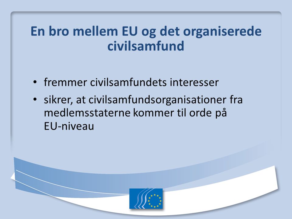 En bro mellem EU og det organiserede civilsamfund