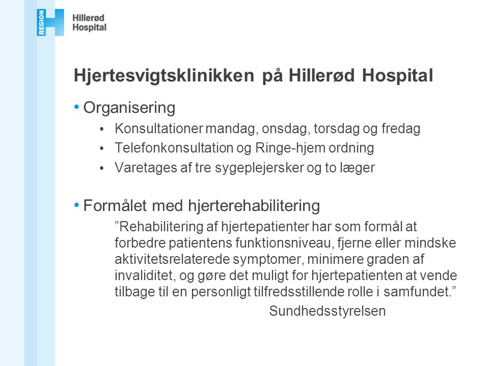 Hjertesvigtsklinikken på Hillerød Hospital