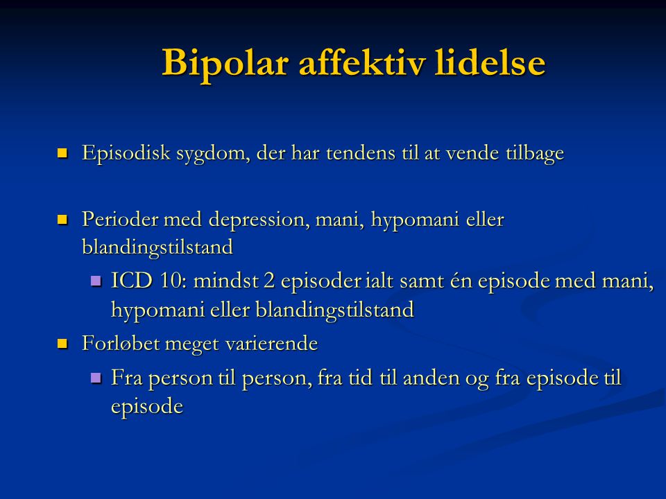Bipolar affektiv lidelse