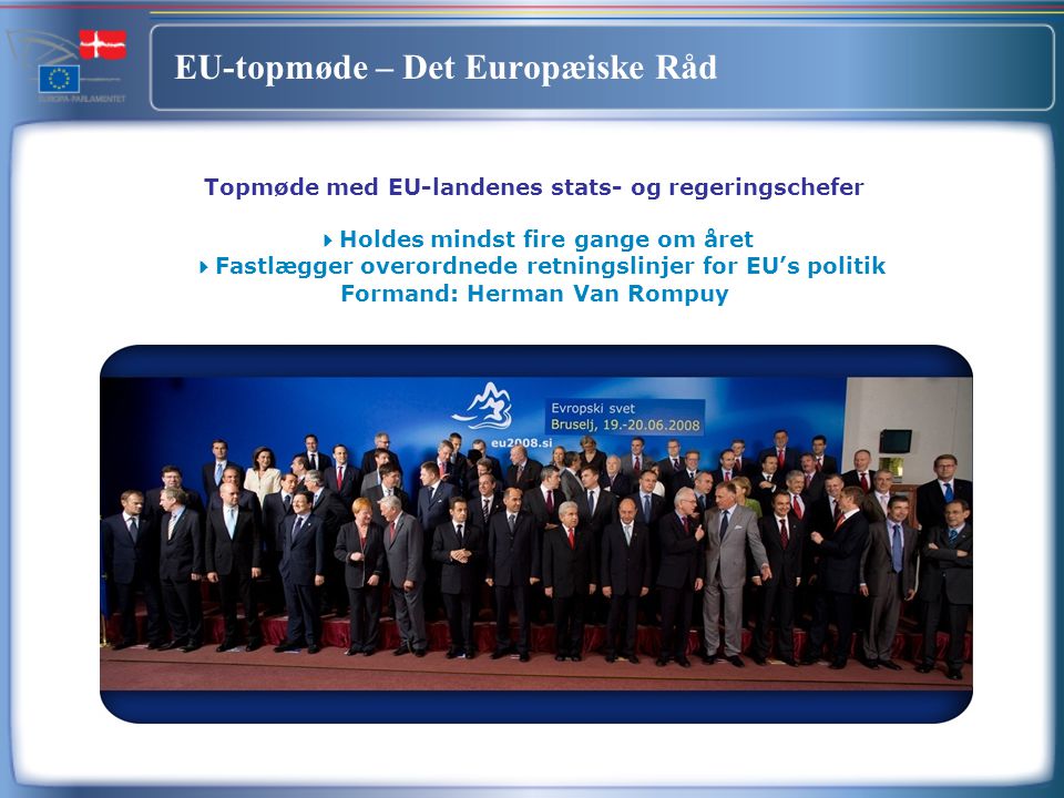 EU-topmøde – Det Europæiske Råd