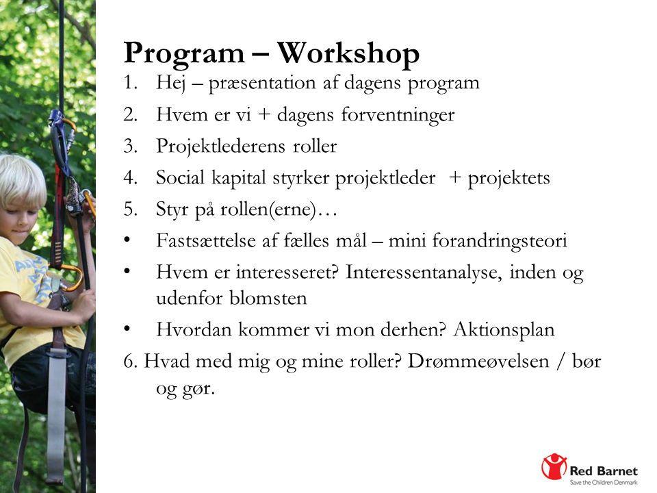 Program – Workshop Hej – præsentation af dagens program