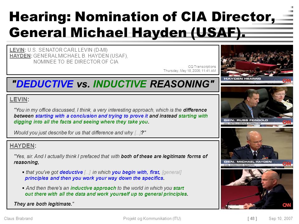 Hearing: Nomination of CIA Director, General Michael Hayden (USAF).