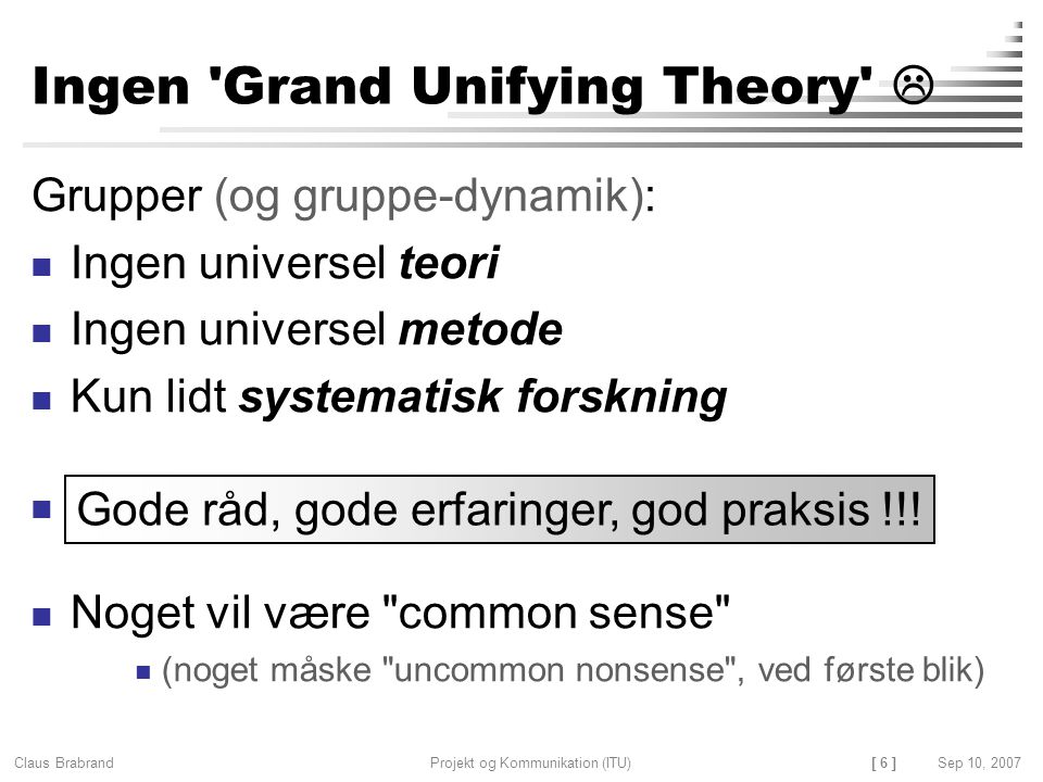 Ingen Grand Unifying Theory 