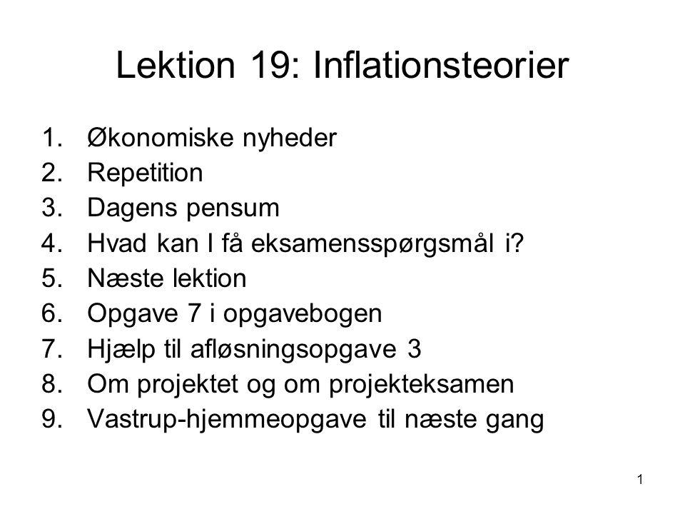 Lektion 19: Inflationsteorier