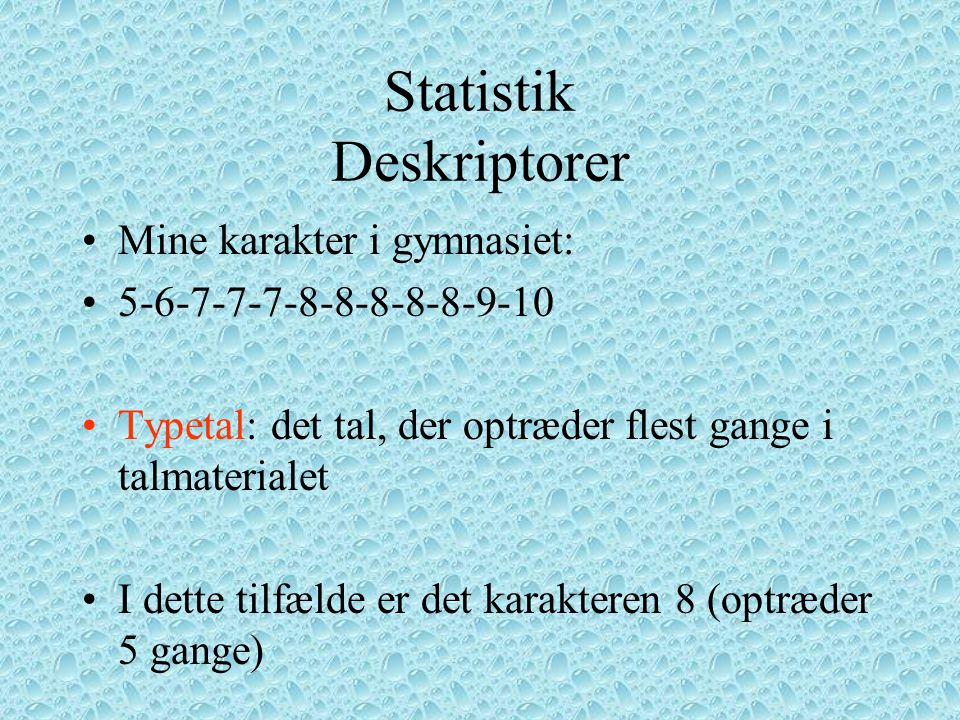 Statistik Deskriptorer