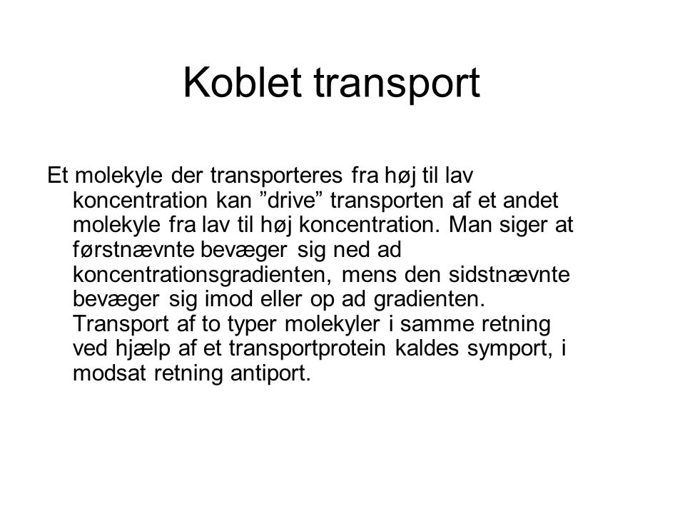Koblet transport