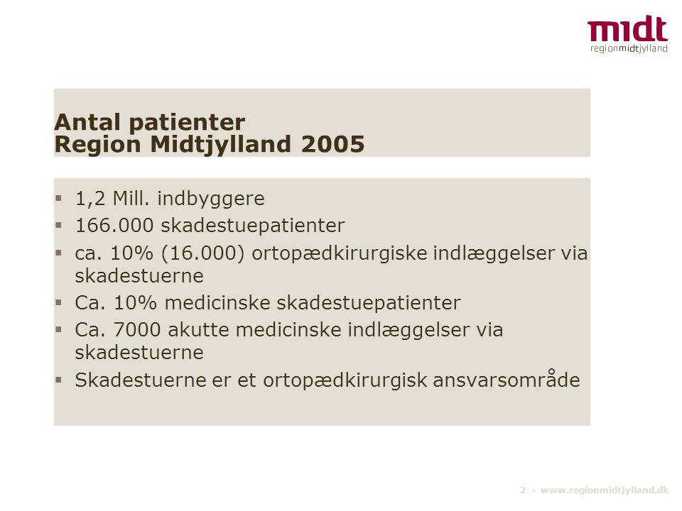 Antal patienter Region Midtjylland 2005