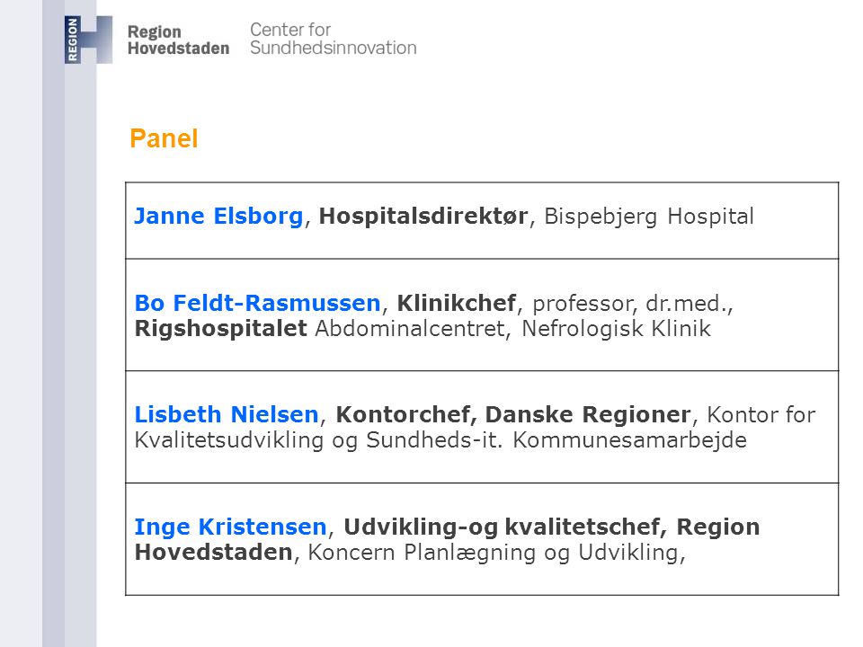 Panel Janne Elsborg, Hospitalsdirektør, Bispebjerg Hospital