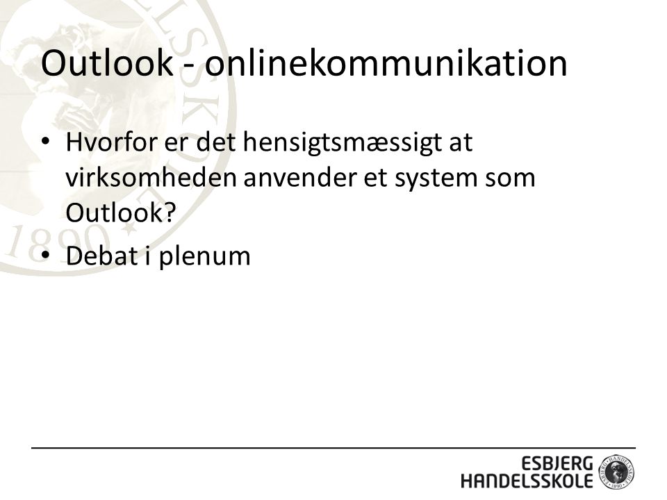 Outlook - onlinekommunikation