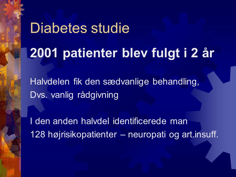 Diabetes studie 2001 patienter blev fulgt i 2 år