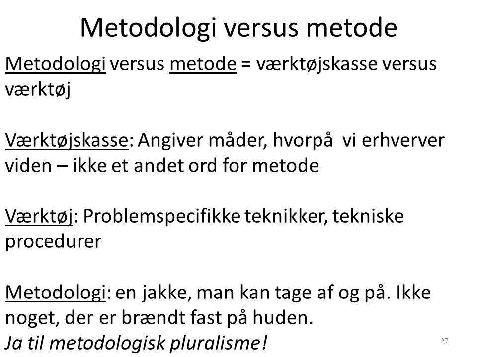 Metodologi versus metode