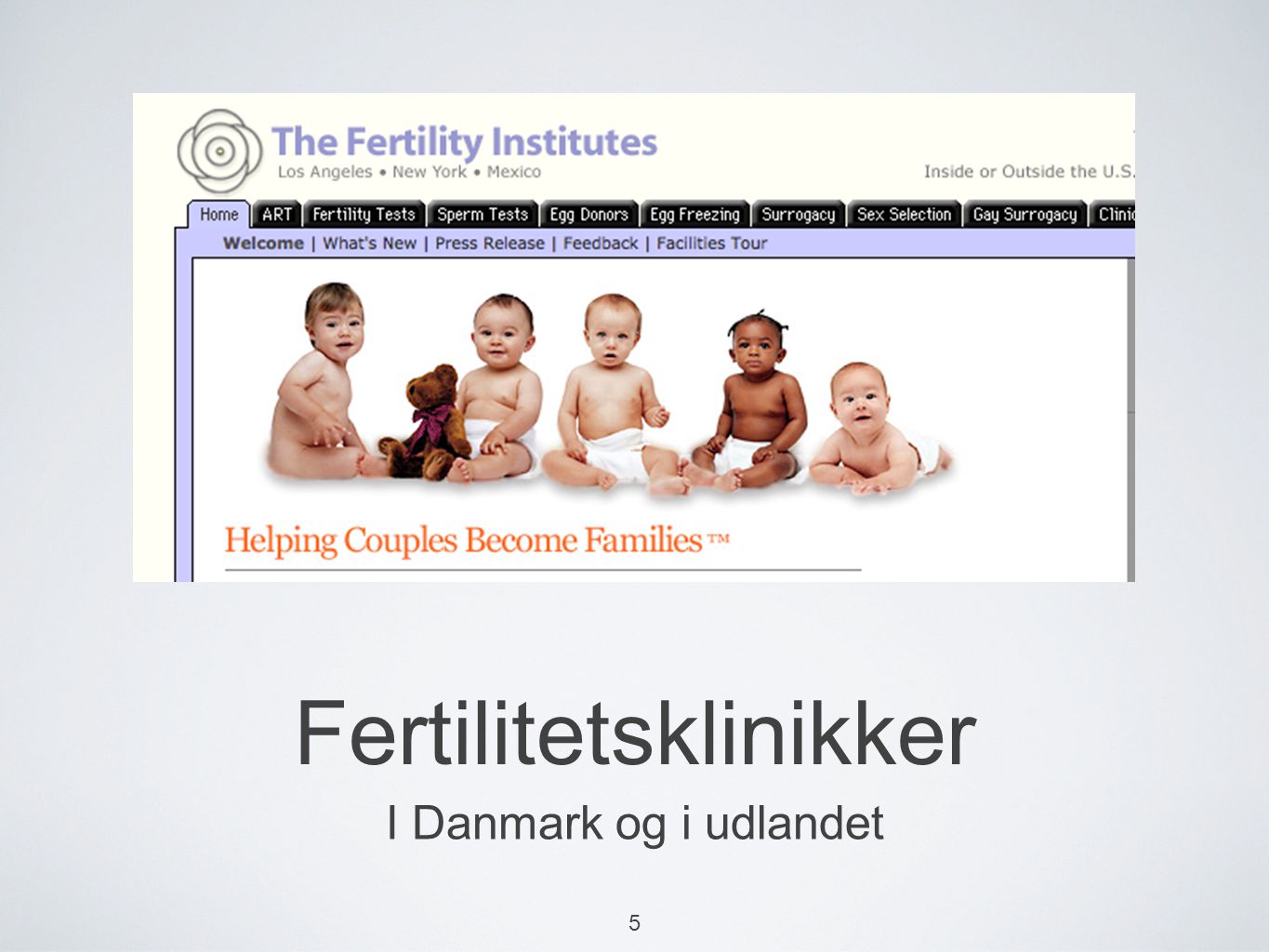 Fertilitetsklinikker
