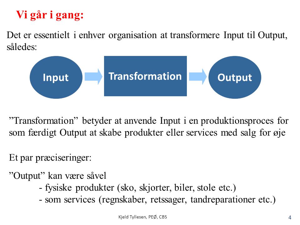 Input Transformation Output