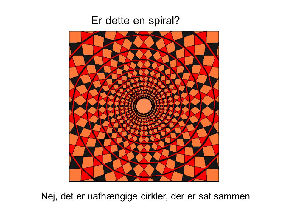 Er dette en spiral Nej, det er uafhængige cirkler, der er sat sammen