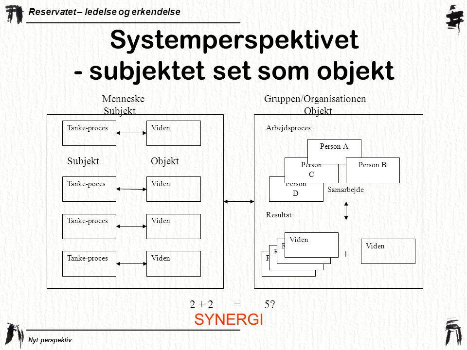 Systemperspektivet - subjektet set som objekt