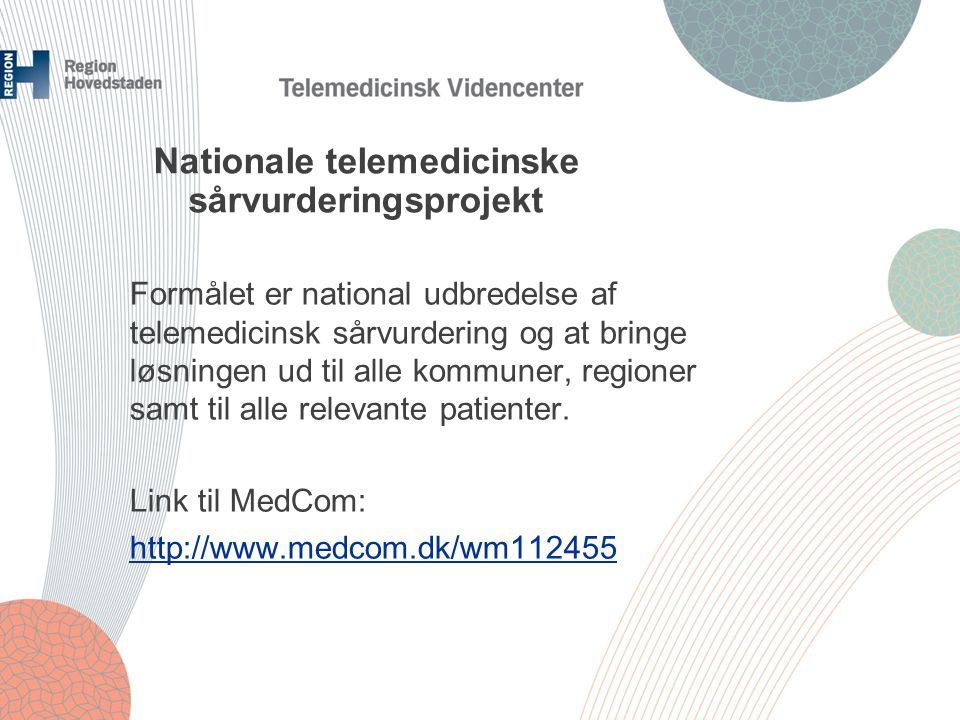 Nationale telemedicinske sårvurderingsprojekt