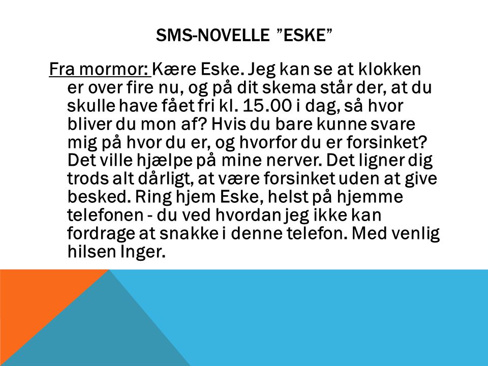 SMS-novelle Eske