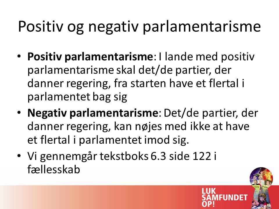 Positiv og negativ parlamentarisme