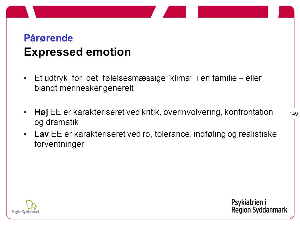 Pårørende Expressed emotion