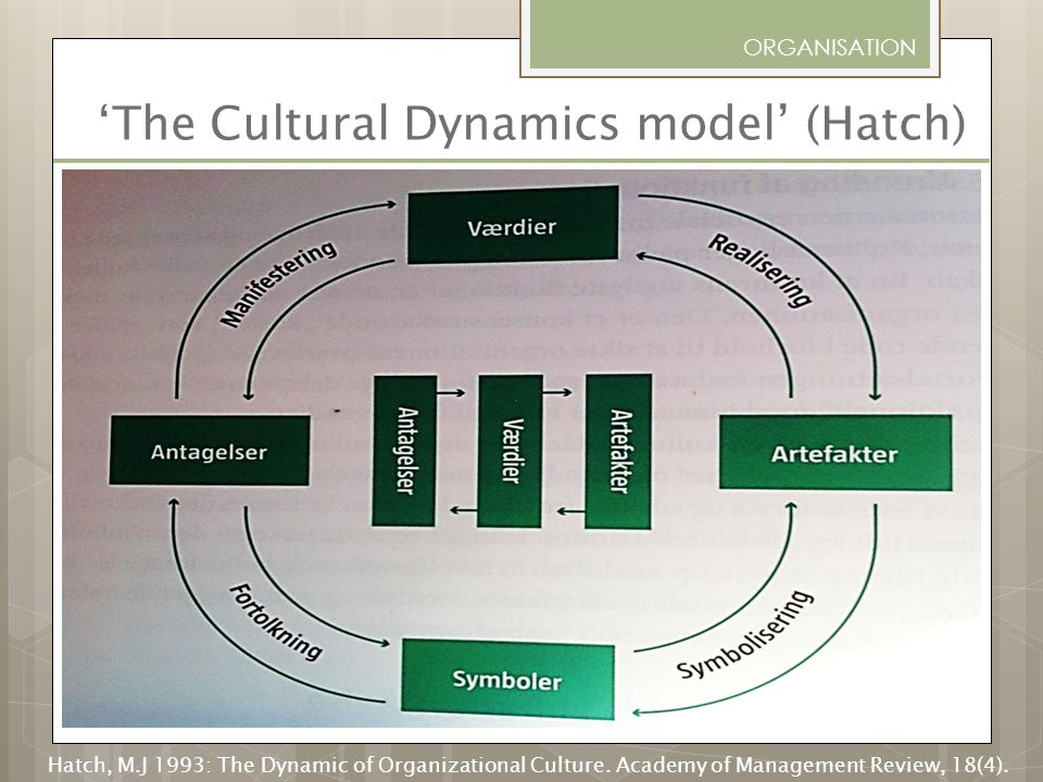 ‘The Cultural Dynamics model’ (Hatch)