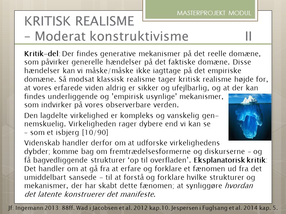 KRITISK REALISME – Moderat konstruktivisme II