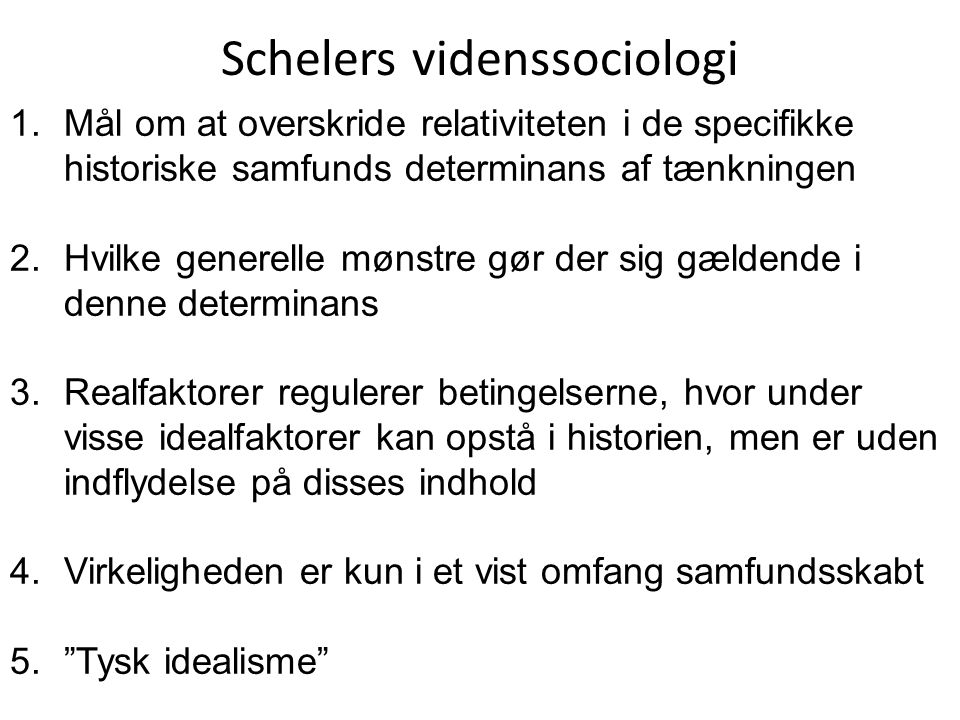 Schelers videnssociologi
