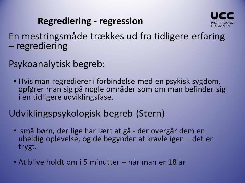 Regrediering - regression