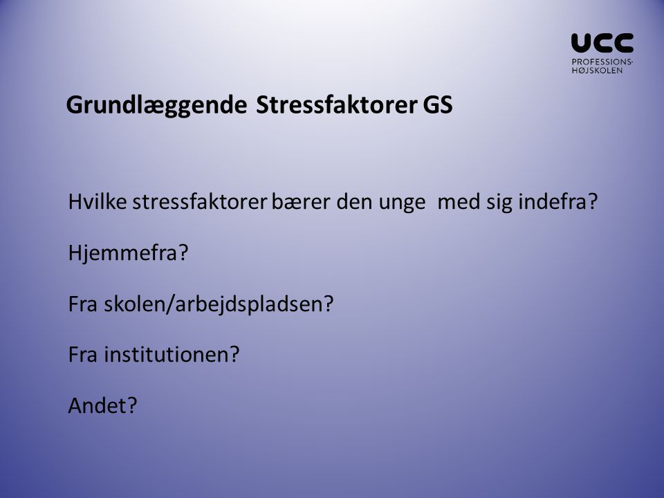 Grundlæggende Stressfaktorer GS