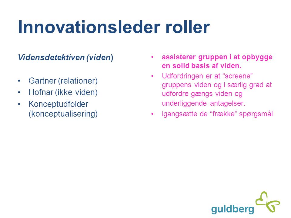 Innovationsleder roller