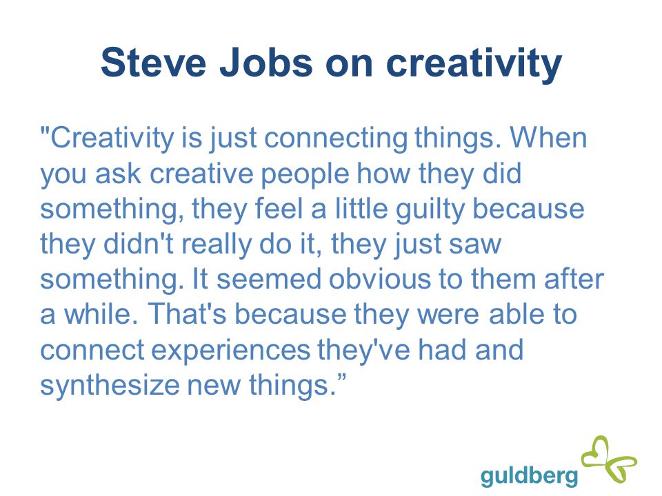 Steve Jobs on creativity