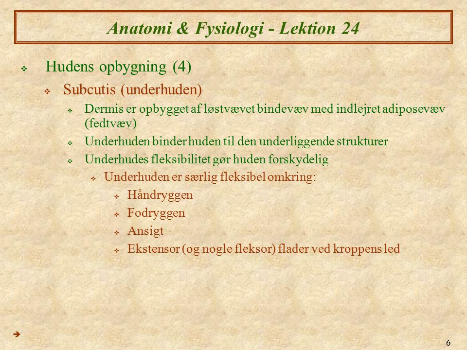 Anatomi & Fysiologi - Lektion 24