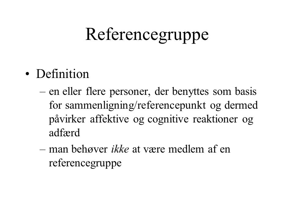 Referencegruppe Definition