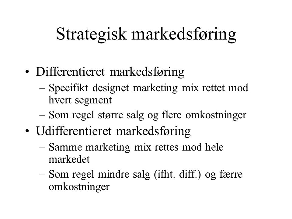 Strategisk markedsføring