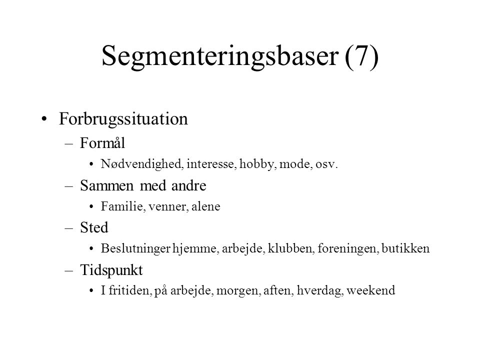 Segmenteringsbaser (7)