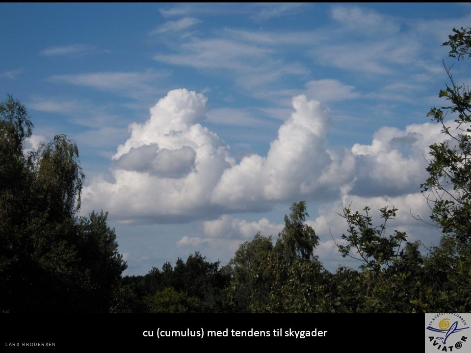 cu (cumulus) med tendens til skygader