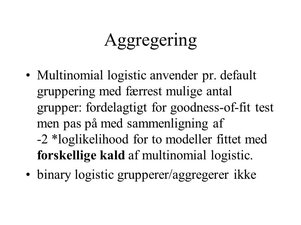 Aggregering