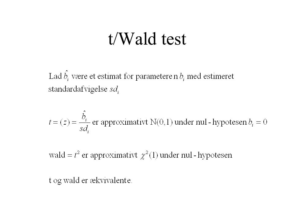 t/Wald test