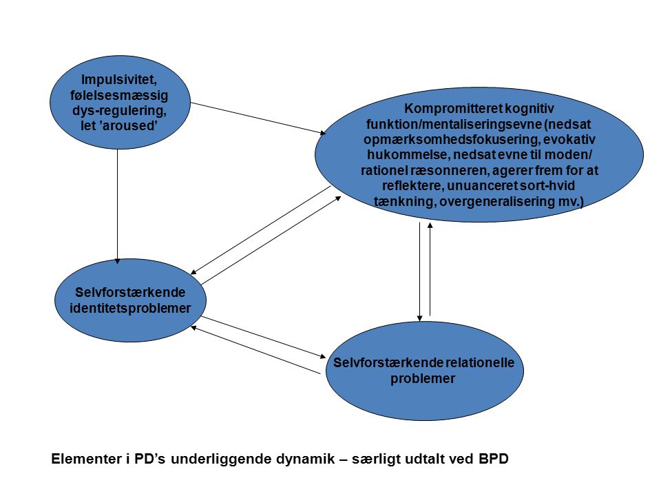 Elementer i PD’s underliggende dynamik – særligt udtalt ved BPD