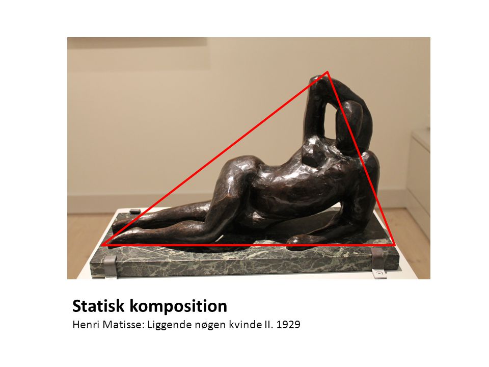 Statisk komposition Henri Matisse: Liggende nøgen kvinde II. 1929