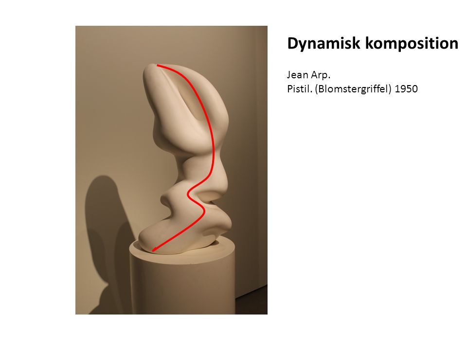 Dynamisk komposition Jean Arp. Pistil. (Blomstergriffel) 1950